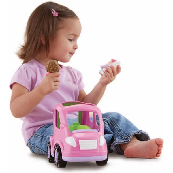 Pojazdy Little People Fisher Price (różowy samochód